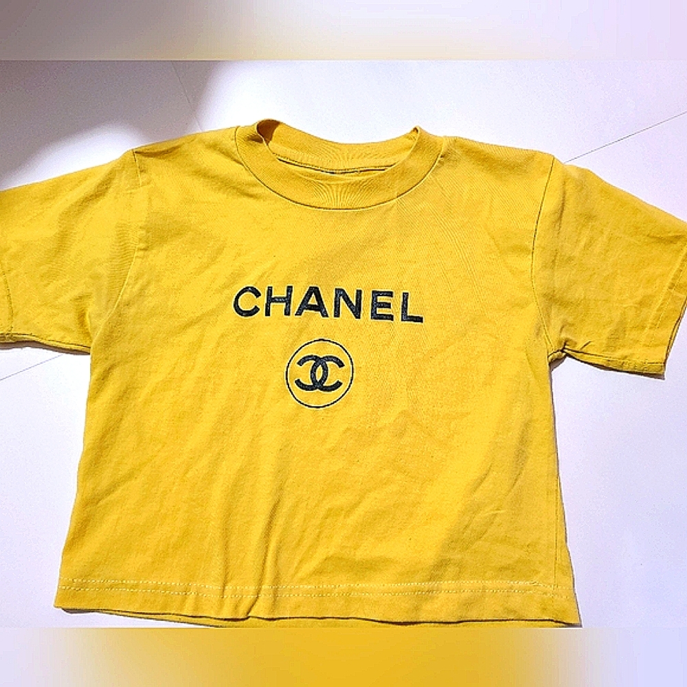 Chanel Women Yellow Cropped Top